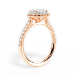 Hannah Oval Cut Lab Grown Diamond 18Kt Rose Gold Engagement Ring - View 2