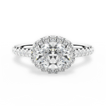 Hannah Oval Cut Lab Grown Diamond Platinum Engagement Ring