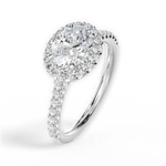 Hannah Oval Cut Lab Grown Diamond Platinum Engagement Ring - View 2