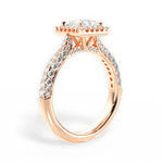 Lucy Princess Cut Lab Grown Diamond 18Kt Rose Gold Engagement Ring - View 3