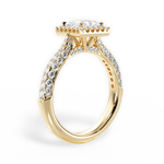 Lucy Princess Cut Lab Grown Diamond 18Kt Yellow Gold Engagement Ring - View 2