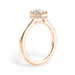 Felicia Round Cut Lab Grown Diamond 18Kt Rose Gold Engagement Ring - View 3