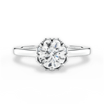 Felicia Round Cut Lab Grown Diamond 14Kt White Gold Engagement Ring