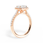 Hannah Radiant Cut Lab Grown Diamond 18Kt Rose Gold Engagement Ring - View 2