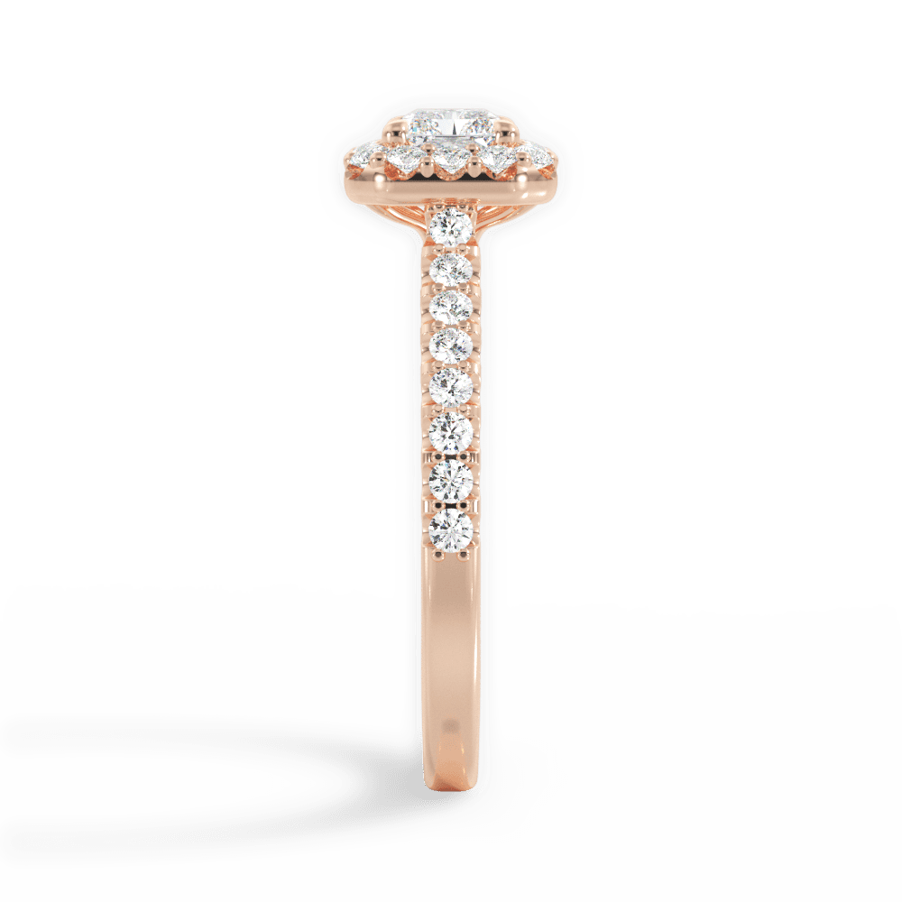 Hannah Radiant Cut Lab Grown Diamond 18Kt Rose Gold Engagement Ring - View 4