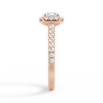 Hannah Radiant Cut Lab Grown Diamond 18Kt Rose Gold Engagement Ring - View 4