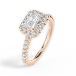 Hannah Radiant Cut Lab Grown Diamond 18Kt Rose Gold Engagement Ring - View 3
