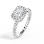 Hannah Radiant Cut Lab Grown Diamond 14Kt White Gold Engagement Ring - View 2
