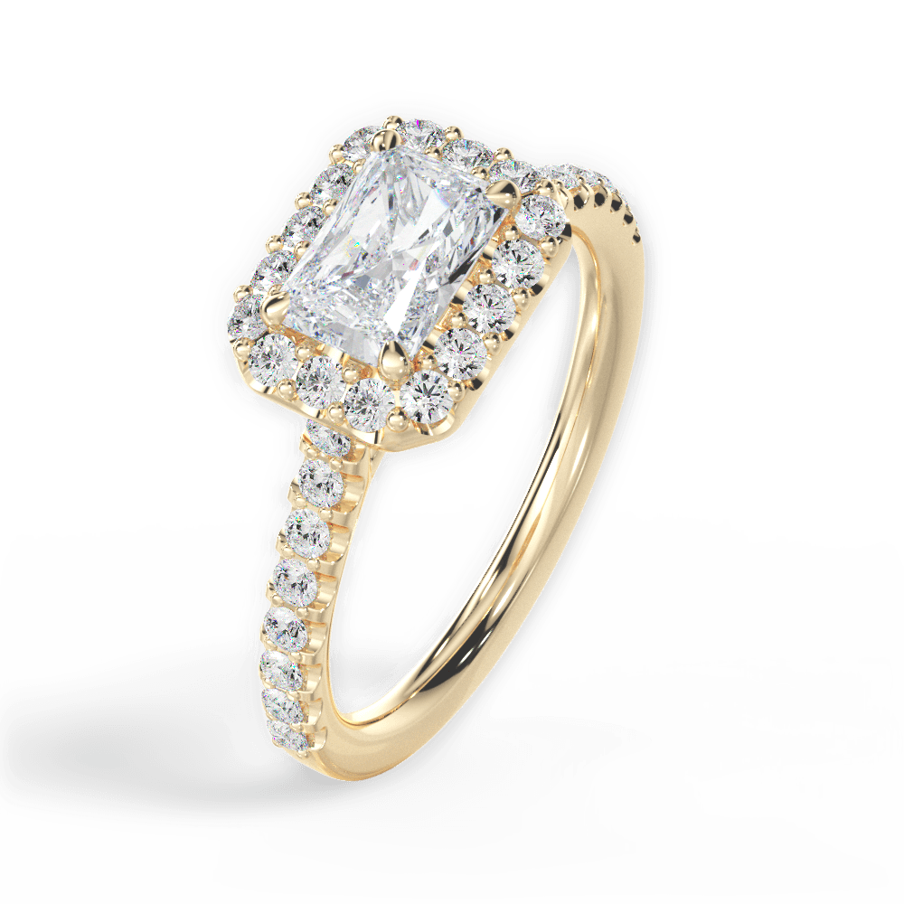 Hannah Radiant Cut Lab Grown Diamond 18Kt Yellow Gold Engagement Ring - View 3