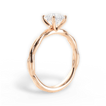 Adrienne Asscher Cut Lab Grown Diamond 18Kt Rose Gold Engagement Ring - View 4