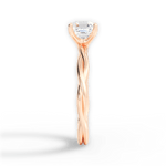 Adrienne Asscher Cut Lab Grown Diamond 18Kt Rose Gold Engagement Ring - View 2