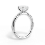 Adrienne Asscher Cut Lab Grown Diamond 18Kt White Gold Engagement Ring - View 2