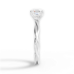 Adrienne Asscher Cut Lab Grown Diamond Platinum Engagement Ring - View 3