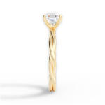 Adrienne Asscher Cut Lab Grown Diamond 18Kt Yellow Gold Engagement Ring - View 3