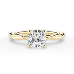 Adrienne Cushion Cut Lab Grown Diamond 18Kt Yellow Gold Engagement Ring