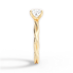 Adrienne Cushion Cut Lab Grown Diamond 18Kt Yellow Gold Engagement Ring - View 4