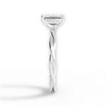 Adrienne Emerald Cut Lab Grown Diamond 18Kt White Gold Engagement Ring - View 2