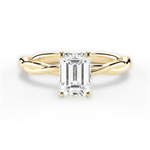 Adrienne Emerald Cut Lab Grown Diamond 18Kt Yellow Gold Engagement Ring