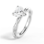 Adrienne Heart Cut Lab Grown Diamond 14Kt White Gold Engagement Ring - View 3