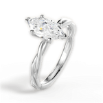 Adrienne Marquise Cut Lab Grown Diamond 18Kt White Gold Engagement Ring - View 4