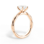 Adrienne Oval Cut Lab Grown Diamond 18Kt Rose Gold Engagement Ring - View 3