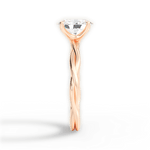 Adrienne Oval Cut Lab Grown Diamond 18Kt Rose Gold Engagement Ring - View 2