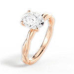 Adrienne Oval Cut Lab Grown Diamond 18Kt Rose Gold Engagement Ring - View 4