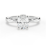 Adrienne Oval Cut Lab Grown Diamond Platinum Engagement Ring