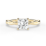 Adrienne Princess Cut Lab Grown Diamond 18Kt Yellow Gold Engagement Ring