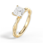 Adrienne Princess Cut Lab Grown Diamond 18Kt Yellow Gold Engagement Ring - View 4