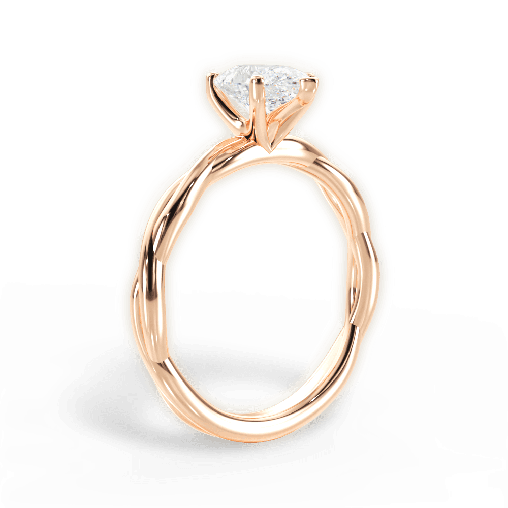 Adrienne Pear Cut Lab Grown Diamond 18Kt Rose Gold Engagement Ring - View 3