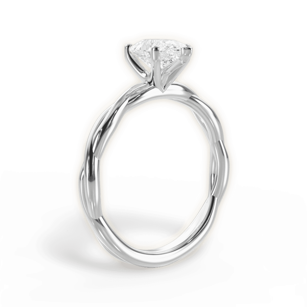 Adrienne Pear Cut Lab Grown Diamond Platinum Engagement Ring - View 4