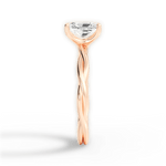 Adrienne Radiant Cut Lab Grown Diamond 18Kt Rose Gold Engagement Ring - View 4