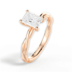 Adrienne Radiant Cut Lab Grown Diamond 18Kt Rose Gold Engagement Ring - View 2