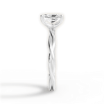 Adrienne Radiant Cut Lab Grown Diamond 18Kt White Gold Engagement Ring - View 3