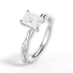 Adrienne Radiant Cut Lab Grown Diamond 14Kt White Gold Engagement Ring - View 4