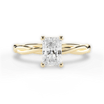 Adrienne Radiant Cut Lab Grown Diamond 18Kt Yellow Gold Engagement Ring