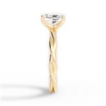 Adrienne Radiant Cut Lab Grown Diamond 18Kt Yellow Gold Engagement Ring - View 2