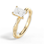 Adrienne Radiant Cut Lab Grown Diamond 18Kt Yellow Gold Engagement Ring - View 3