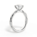 Adrienne Round Cut Lab Grown Diamond 18Kt White Gold Engagement Ring - View 2