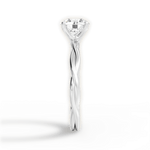 Adrienne Round Cut Lab Grown Diamond Platinum Engagement Ring - View 4