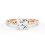 Cindy Asscher Cut Lab Grown Diamond 18Kt Rose Gold Engagement Ring