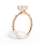 Cindy Asscher Cut Lab Grown Diamond 18Kt Rose Gold Engagement Ring - View 4