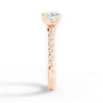 Cindy Asscher Cut Lab Grown Diamond 18Kt Rose Gold Engagement Ring - View 3