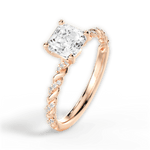 Cindy Asscher Cut Lab Grown Diamond 18Kt Rose Gold Engagement Ring - View 2