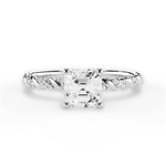 Cindy Asscher Cut Lab Grown Diamond 18Kt White Gold Engagement Ring