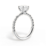 Cindy Asscher Cut Lab Grown Diamond 18Kt White Gold Engagement Ring - View 2