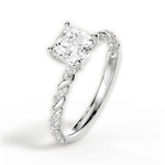 Cindy Asscher Cut Lab Grown Diamond 18Kt White Gold Engagement Ring - View 3