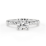 Cindy Cushion Cut Lab Grown Diamond 18Kt White Gold Engagement Ring