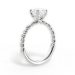 Cindy Cushion Cut Lab Grown Diamond Platinum Engagement Ring - View 2